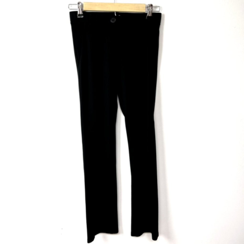 Betabrand Solid Black Straight Leg Elastic Pull On Yoga Pants Leggings